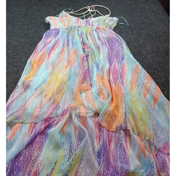 Free People Floral Boho Maxi Dress Crisscross Straps Summer Resort M - Picture 4 of 8